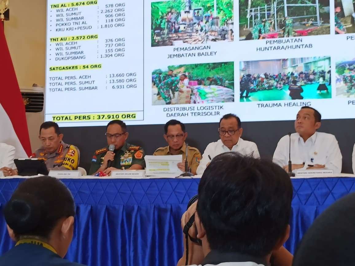 TNI Kerahkan Personel Amankan Proses Perbaikan Daerah Terdampak Bencana