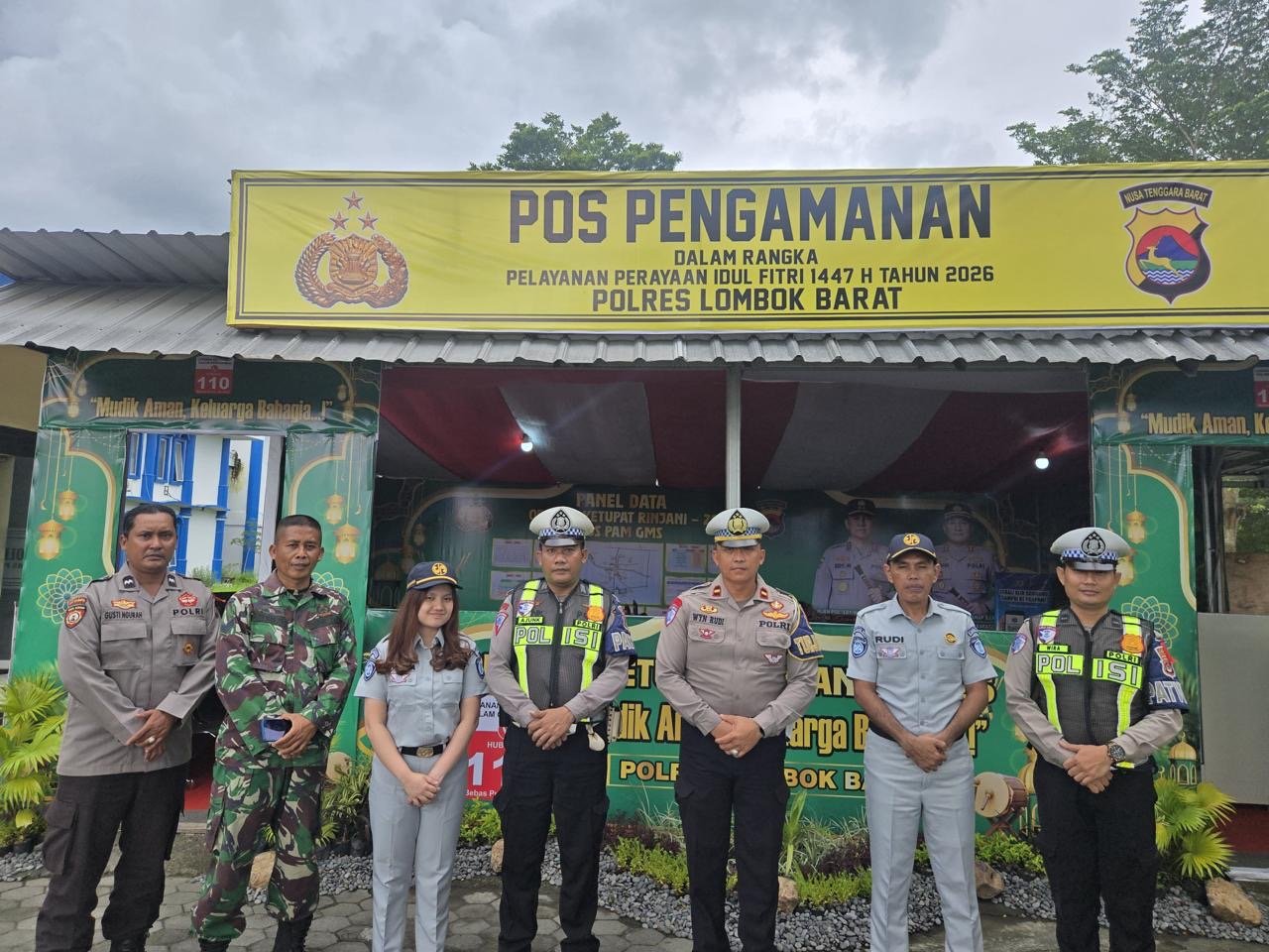 Jasa Raharja NTB Perkuat Sinergi di Pos PAM GMS Lombok Barat Lewat Aksi Simpatik