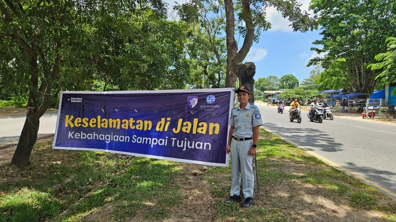 Dukung Keselamatan Mudik Lebaran, PT Jasa Raharja Kanwil Kepir Pasang Spanduk Himbauan di Titik Rawan Kecelakaan dan Padat di 110 Titik