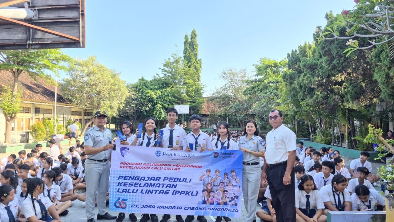 Edukasi Keselamatan Sejak Dini, Jasa Raharja Singaraja Gelar PPKL di SMPN 1 Kubutambahan