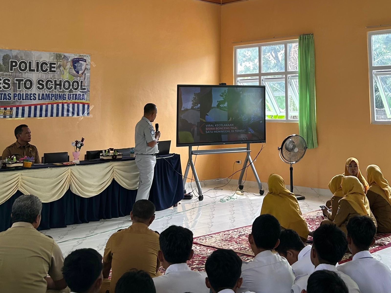 Jasa Raharja Lampung Gelar Sosialisasi di SMA Negeri Bhakti Mulia, Upaya Tekan Angka Kecelakaan Pelajar di Bunga Mayang