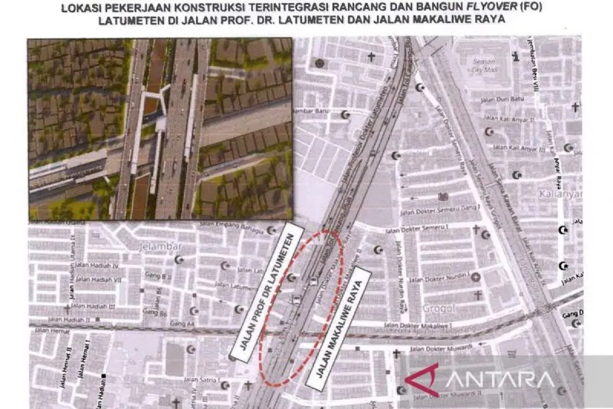 Hindari Jalur Latumenten, Cek Rute Alternatif Selama Pembangunan Flyover Baru