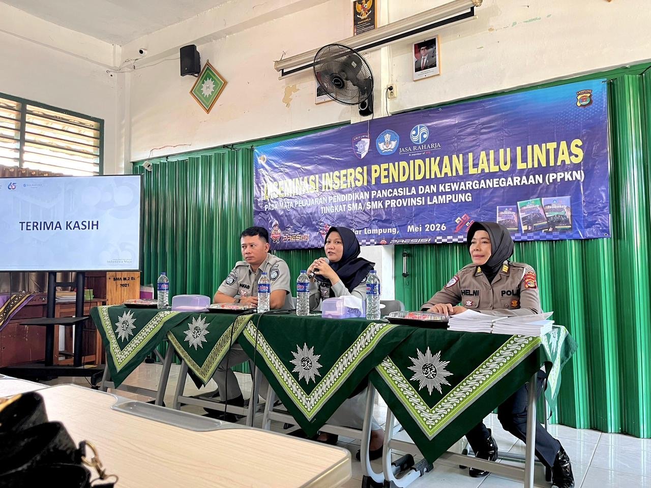 Sosialisasi PPKL di SMA Muhammadiyah 2 Bandar Lampung, Tingkatkan Kesadaran Keselamatan Pelajar dan Kepatuhan Pajak Kendaraan