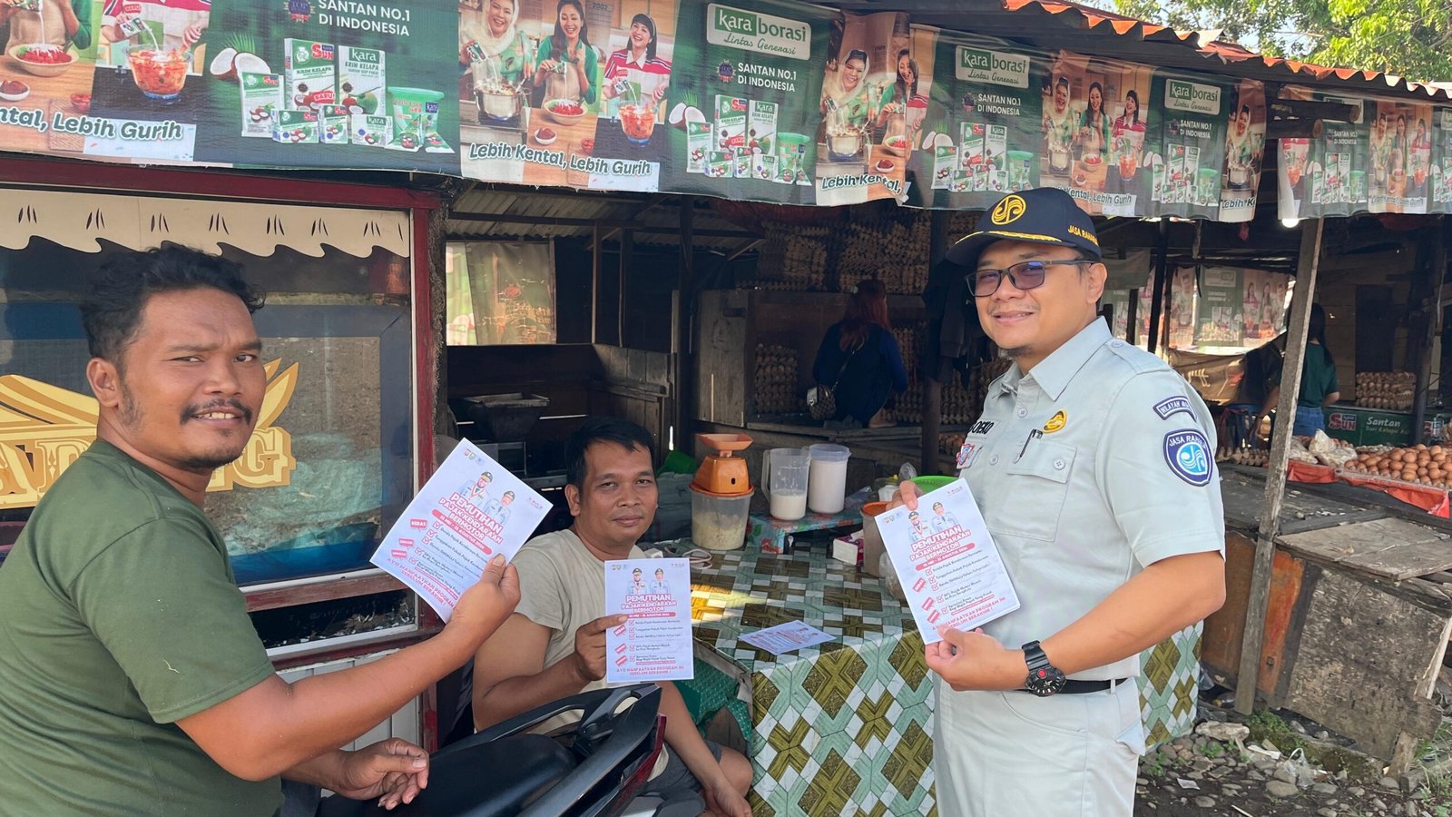 Jasa Raharja Bengkulu Gencarkan Sosialisasi Program Pemutihan Pajak Kendaraan di Pasar Induk Pagar Dewa