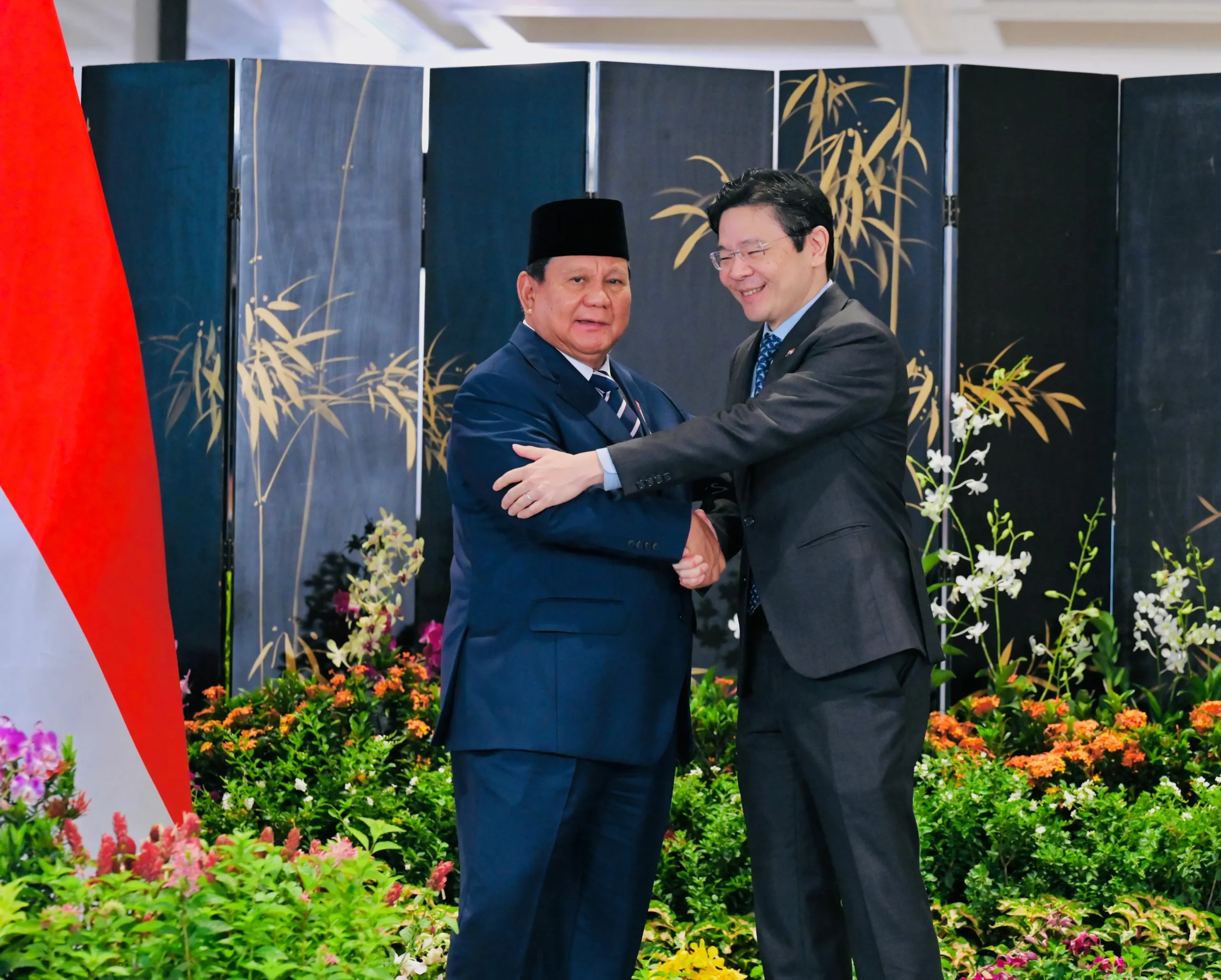 Prabowo dan PM Singapura Bertemu untuk Tinjau Perkembangan Kerja Sama Strategis