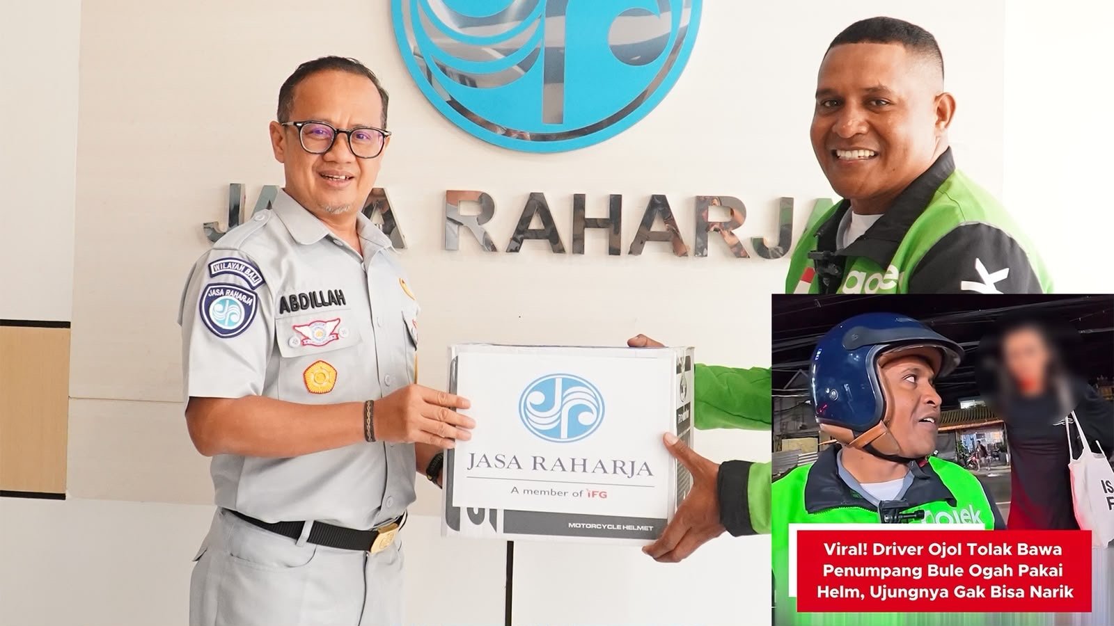 Jasa Raharja Apresiasi Pengemudi Ojol di Bali yang Tolak Penumpang Tanpa Helm