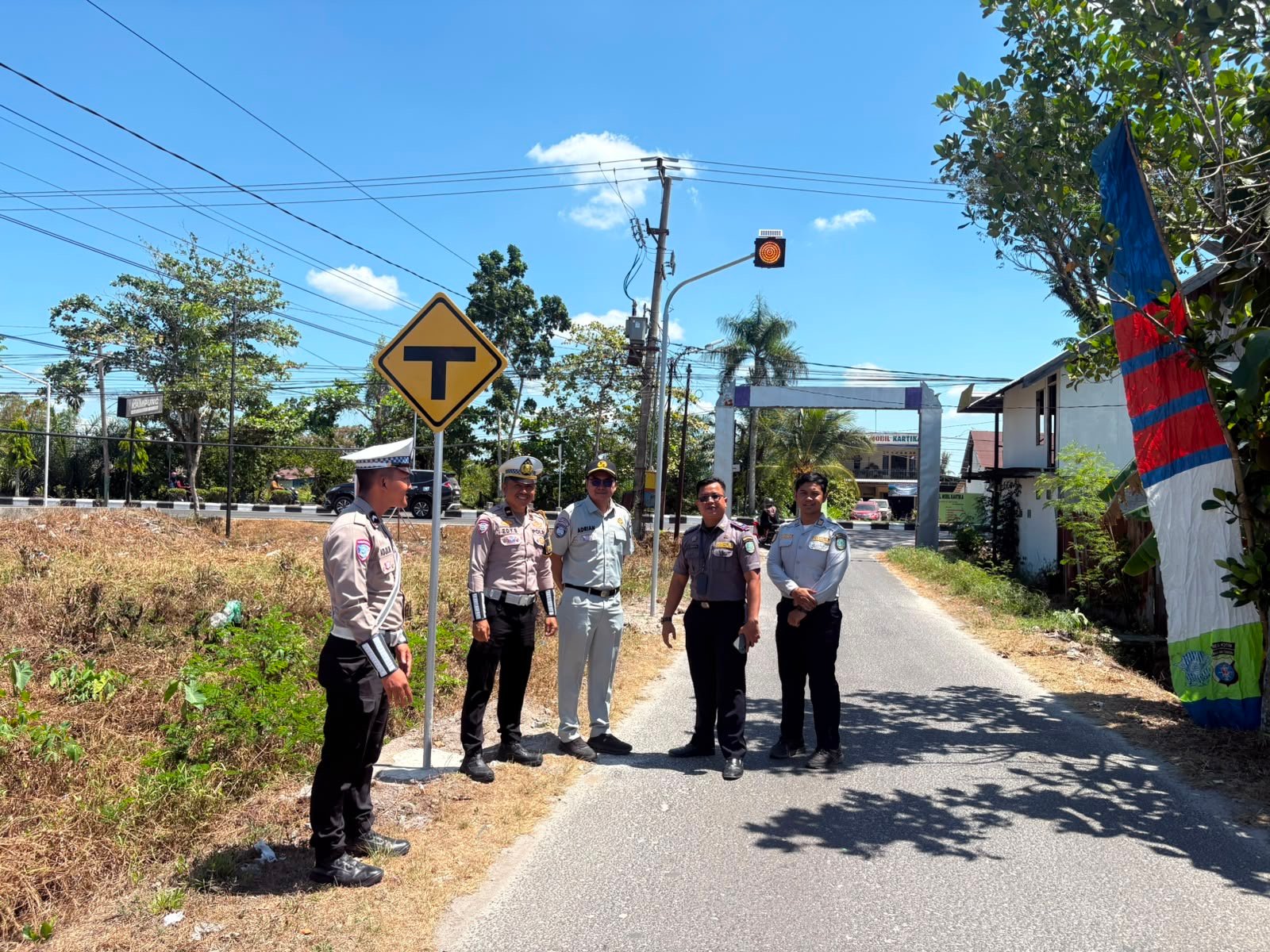 Jasa Raharja Kalteng Dukung Persiapan Pembukaan Simpang 3 Jalan HM Arsyad-Teratai 2 Demi Tingkatkan Keselamatan Berlalu Lintas