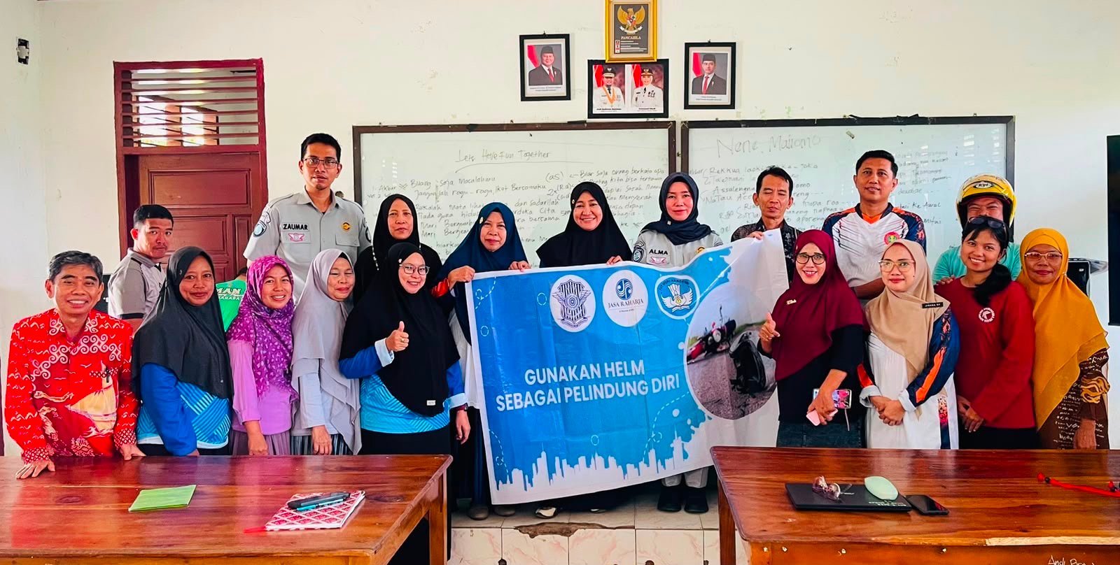 PT Jasa Raharja (Persero) Cabang Parepare Perkuat Peran Tenaga Pendidik Sebagai Pelopor Keselamatan Jalan Di SMA Negeri 3 Sidrap