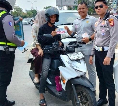 PT Jasa Raharja (Persero) Kantor Wilayah Sumatera Selatan menghadiri kegiatan Razia dan Patroli di Kota Palembang