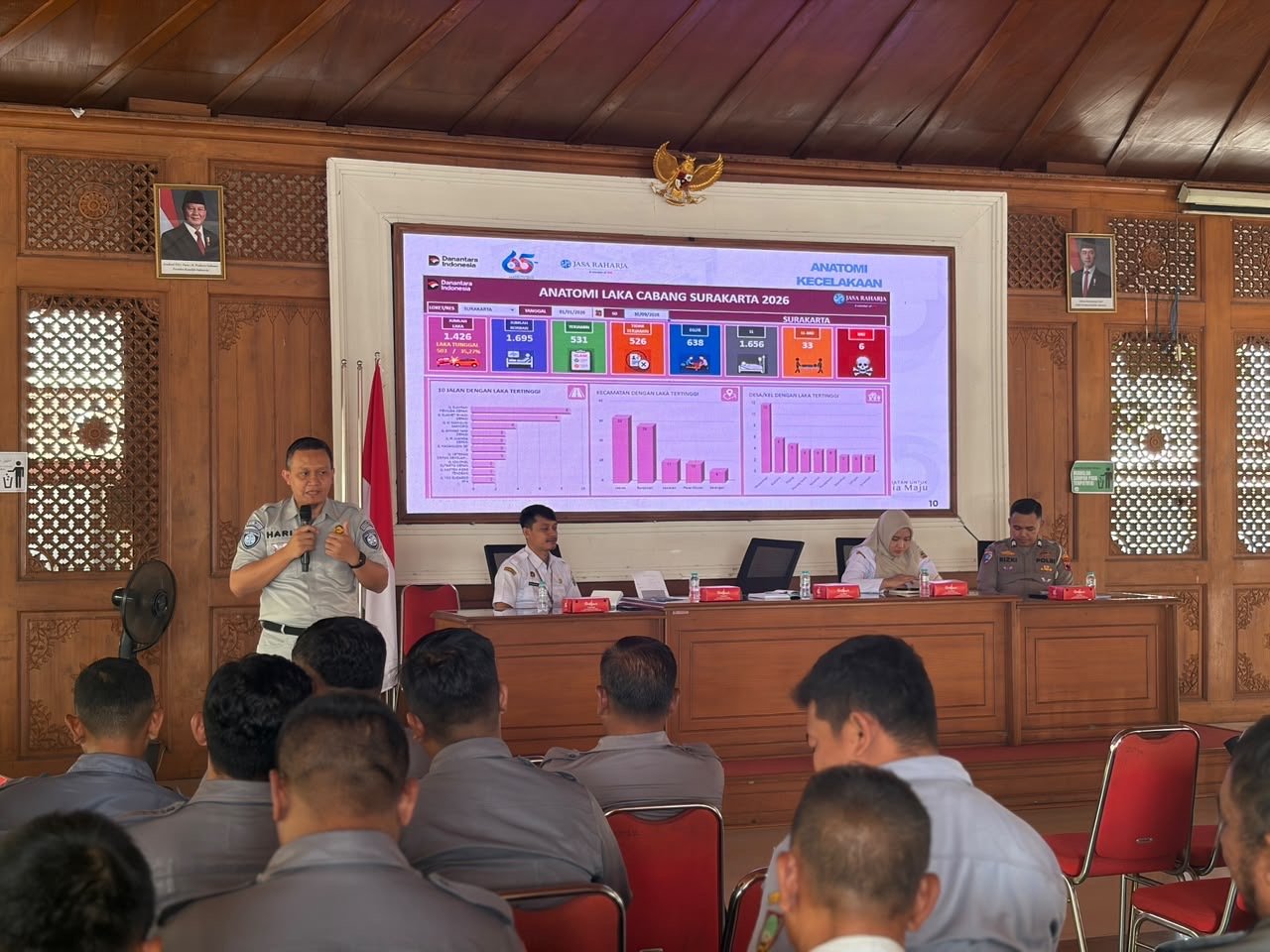 Tim Pembina Samsat Surakarta Perluas Edukasi Jateng Bebas dan Keselamatan Lalu Lintas di Pasar Kliwon