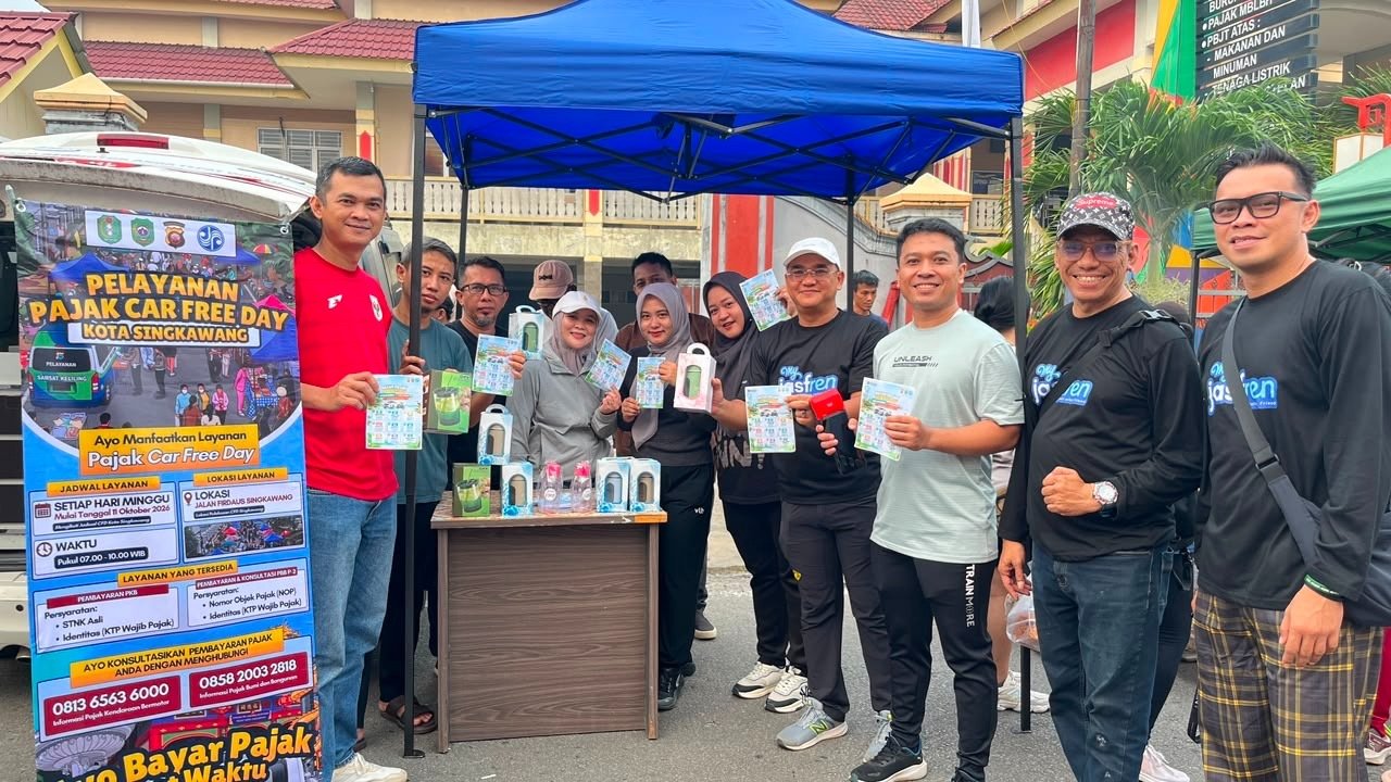 Gerak Sehat, Pajak Taat! Jasa Raharja Singkawang dan Mitra Hadirkan Layanan Pajak di CFD Singkawang Gerak Sehat, Pajak Taat! Jasa Raharja Singkawang dan Mitra Hadirkan Layanan Pajak di CFD Singkawang